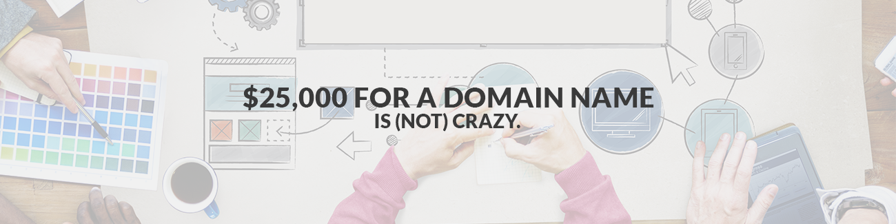 $25,000 for a Domain Name is (not) Crazy.