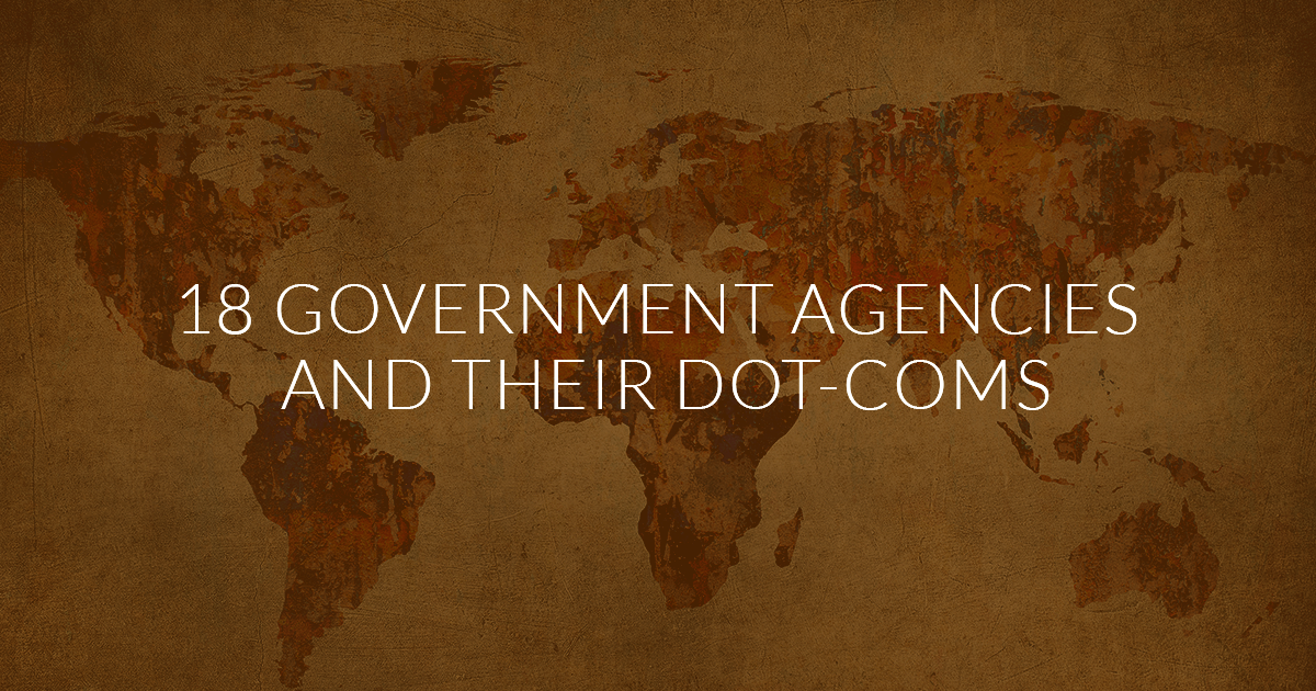 18 government agency domain names