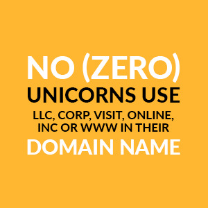 What kind of domains do unicorns use?